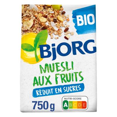Bjorg Muesli aux Fruits Raisin Pomme Banane Coco Bio, 750g
