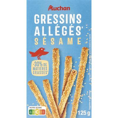 Auchan Gressins light au sésame, 125g