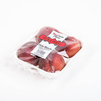 Nectar Fruits Pêche blanche (mûr à point), Barquette de 4 fruits