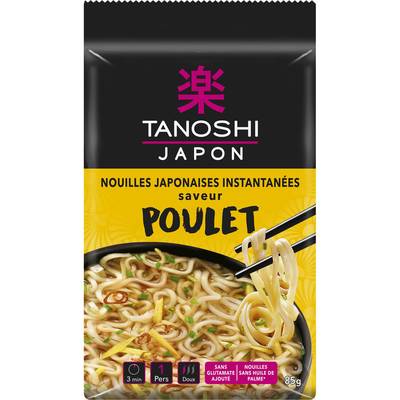 Tanoshi - Japon Nouilles Japonaises Saveur Poulet, 85g