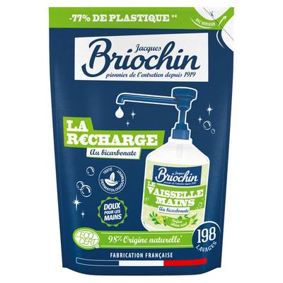 Briochin Liquide vaisselle Recharge Bicarbonate, 500ml