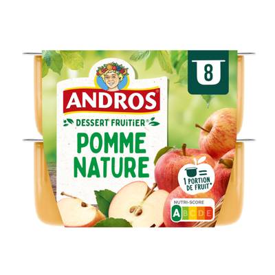 Andros Pomme nature, 8x100g
