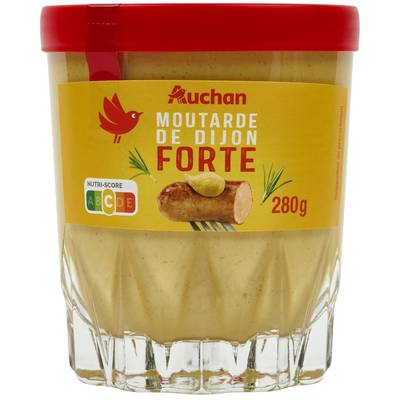 Auchan Moutarde de Dijon Forte en verre whisky, 280g