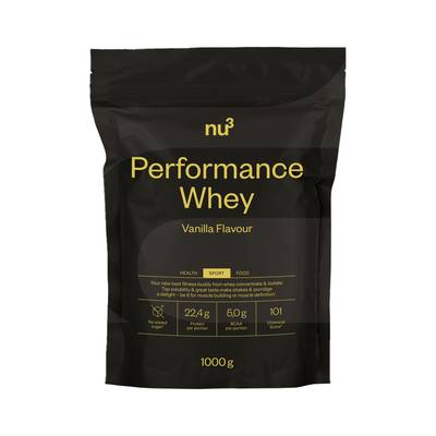 NU3 Complément alimentaire protéine vanille FIT - Performance Whey, 1kg