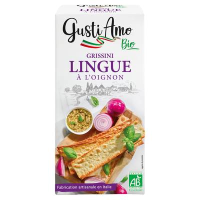 Gusti Amo Gressin Lingue Oignon Bio, 110g