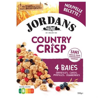 Jordans Céréales complètes & 4 baies country crisp, 550g