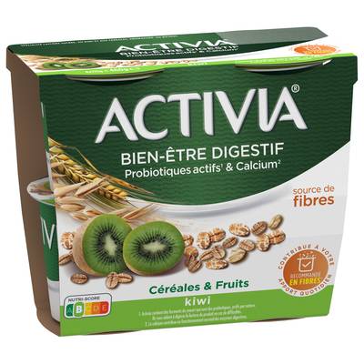 Activia Yaourt Cérales et Kiwi, 4x115g