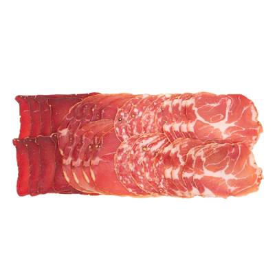 Le Chariot à fromages, Artisan Fromager Kit de Charcuterie Artisanale pour Raclette ou Fondue Savoyarde, 2 Parts - 200g