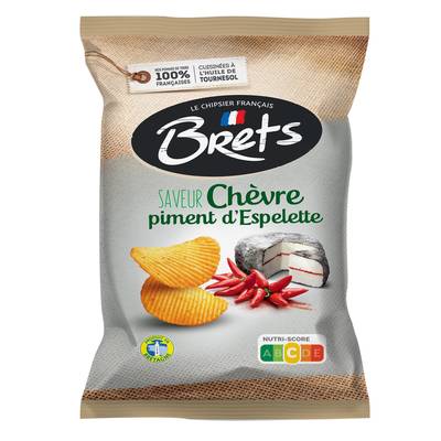 Bret's Chips Chèvre Piment d'Espelette, 125g