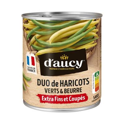 D'aucy Duo Haricots Verts et Haricots Beurre, 455g
