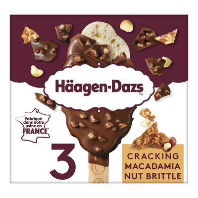 Häagen-Dazs Bâtonnets macadamia, 3 bâtonnets - 201g