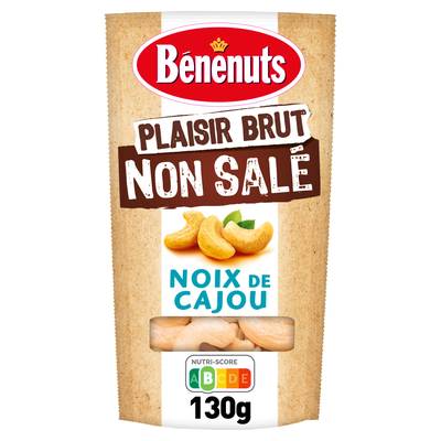 Benenuts Noix de cajou sans sel ajouté, 130g