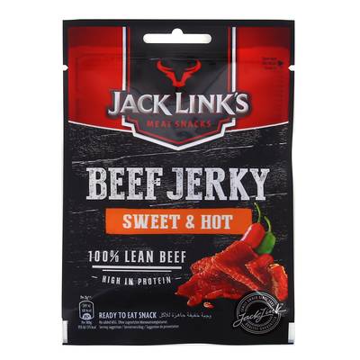 Jack Links Beef Jerky Sweet & Hot - Snack de boeuf séché, 25g