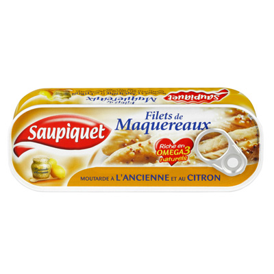Saupiquet Filets de Maquereaux Moutarde à l'Ancienne et Citron, 169g