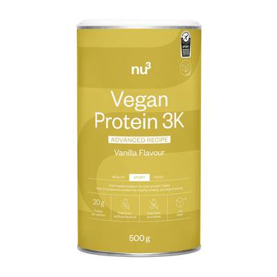 NU3 Protéine Végétale en poudre saveur Vanille- Vegan Protein 3K, 500g