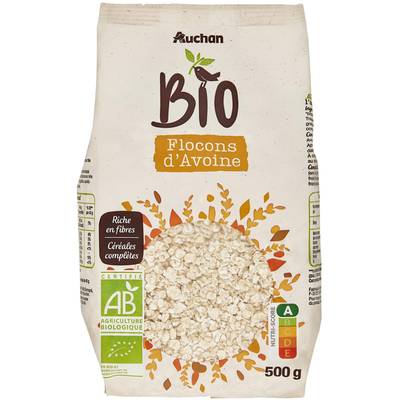 Auchan BIO Flocons d'Avoine bio, 500g