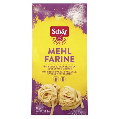 Schär Farine de Maïs Sans Gluten pour Pâtes Fraîches, Pancakes, Sauces et Crèmes, 1kg