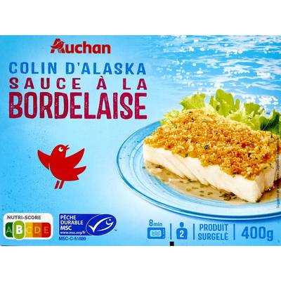 Auchan Colin d'Alaska sauce à la Bordelaise MSC, 400g