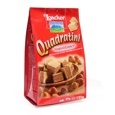 Loacker Quadratini crème de noisette, 125g