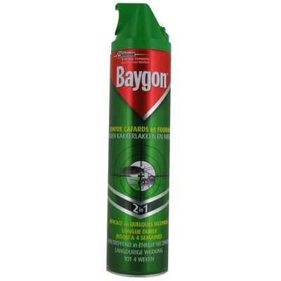 Baygon Aeorosol insectes rampants contre les cafards et fourmis, 400ml