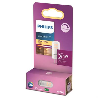 Philips Ampoule G4 2,1> Capsule LED Dimmable Blanc Chaud, G2  20W