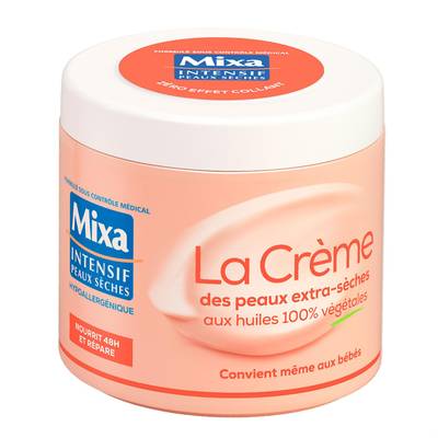 Mixa La Crème pour Peaux Extra Sèches - Visage, Corps, Mains, 400ml