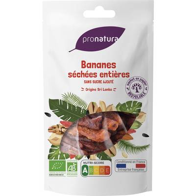 Pronatura Bananes Séchées de Equateur, Bio, 250g