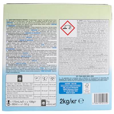 Auchan Lessive en poudre Fraicheur, 2kg