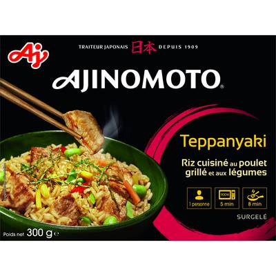 Ajinomoto Teppanyaki- Riz cuisiné au poulet grillé et aux légumes, 300g