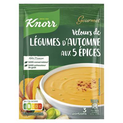 Knorr Soupe Velours de Légumes d'Automne aux 5 épices, 93g