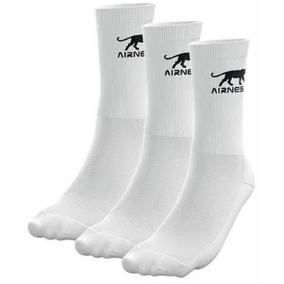 Airness Mi-chaussettes de sport homme blanches T39/42, 3 paires