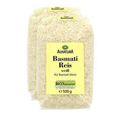 Alnatura Riz Basmati blanc bio, Lot de 2x500g