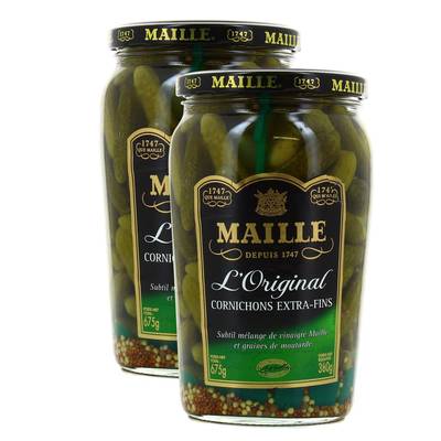 Maille Cornichons extra fins, Lot de 2x380g