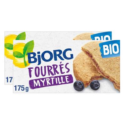 Bjorg Fourrés à la myrtille Bio, Lot de 2x175g
