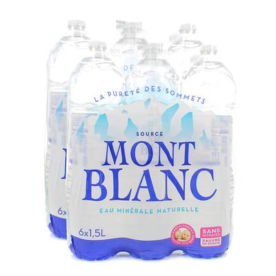 Mont Blanc Eau minérale naturelle, 2 packs de 6x1,5L