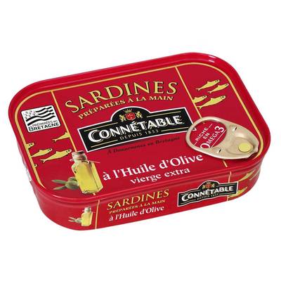 Connetable Sardines à l'Huile d'Olive Vierge Extra, 135g