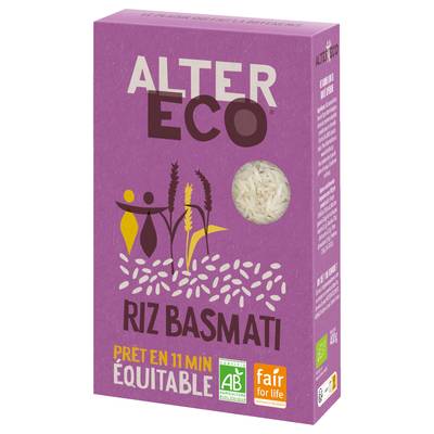 Alter Eco - Commerce Equitable Riz Long Grain Basmati bio d'Inde, 400g