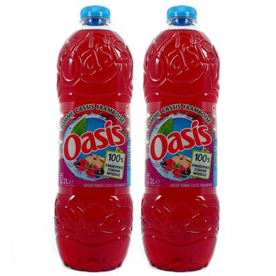 Oasis Pomme -  Cassis - Framboise, 2x2L