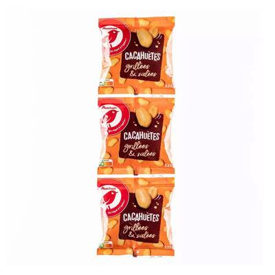 Auchan Cacahuètes grillées et salées, 375g