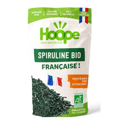 Hoope Spiruline Bio en Paillettes, 60g