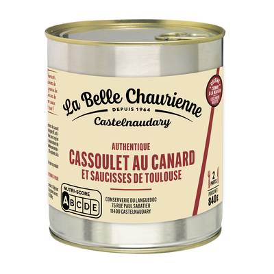 La Belle Chaurienne Authentique Cassoulet au Canard et Saucisse de Toulouse, 840g