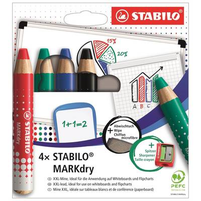 Stabilo Etui de 4 Crayons Marqueurs, 4 marqueurs