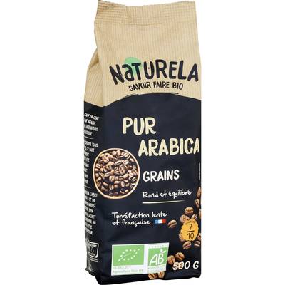 Naturela Café en Grains Pur Arabica Bio, 500g