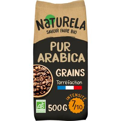 Naturela Café en Grains Pur Arabica Bio, 500g