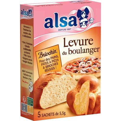 Alsa Levure briochin, 5 sachets, 27,5g