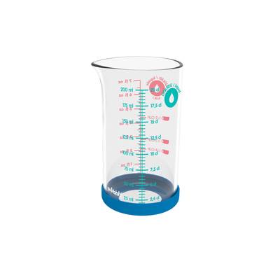 Pebbly Verre mesureur de précision bleu, 200ml