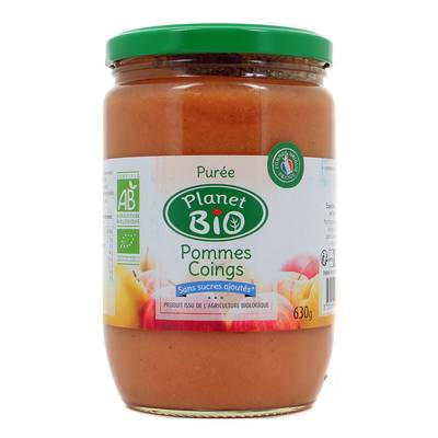 Planet Bio Purée pomme coing bio, 630g