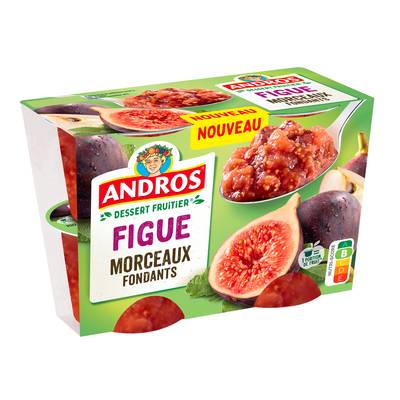Andros Dessert fruitier avec morceaux figue, 4x100g