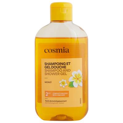 COSMIA Shampooing et douche 2en1 monoï, 250ml