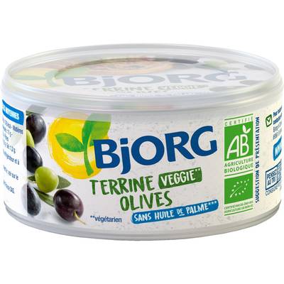 Bjorg Veggie Terrine Veggie aux olives bio, 125g